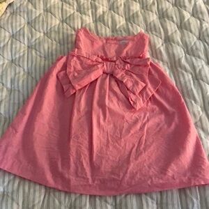 Zara girls pink bow dress